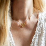 Gold Plated Hydrangea Flower Pendant