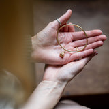 Gold Small Poppy Ashes Bangle