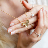 Gold Plated Hydrangea Flower Pendant