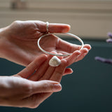 Clam Shell Capsule Memory Bangle