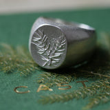 Personalised Flower Pressing Signet Ring