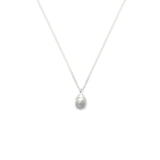 yew berry silver necklace on white background