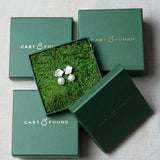 Pearl drop flower earrings