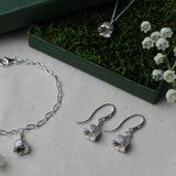 Silver lilly of the valley flower earrings drop