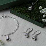 Silver Lilly of the Valley Jewellery earrings pendant//necklace and earrings
