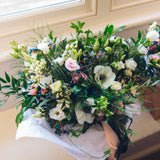 wedding bouquet near window