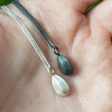 Silver Sunflower Seed Pendant