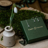Half Hoop Snowdrop Earrings