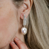 Cast and Found Jewellery pearl driftwood earrings bridal handmade 