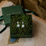 Cast and found Sunflower pearl earrings and made bridal gift