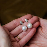 Cast and found Sunflower pearl earrings and made bridal gift