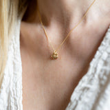 9ct yellow gold plated Forget-me-knot pendant
