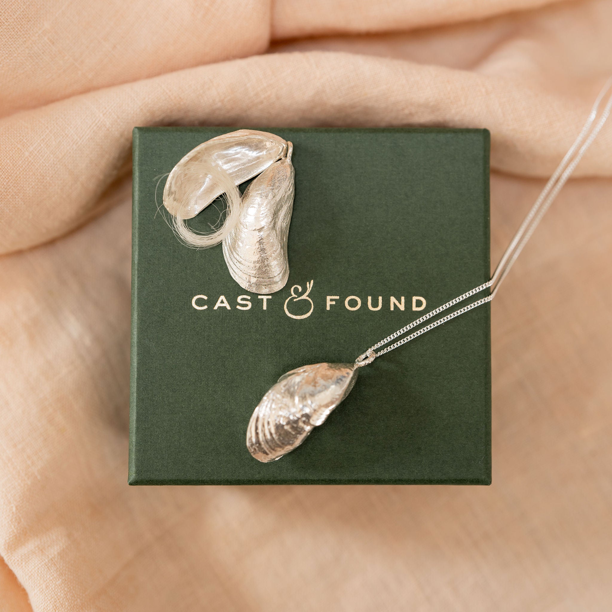 Muscle Shell Ashes Pendant – Cast & Found