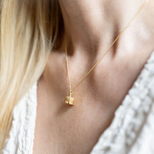 Gold plated Lily of the Valley Pendant Necklace