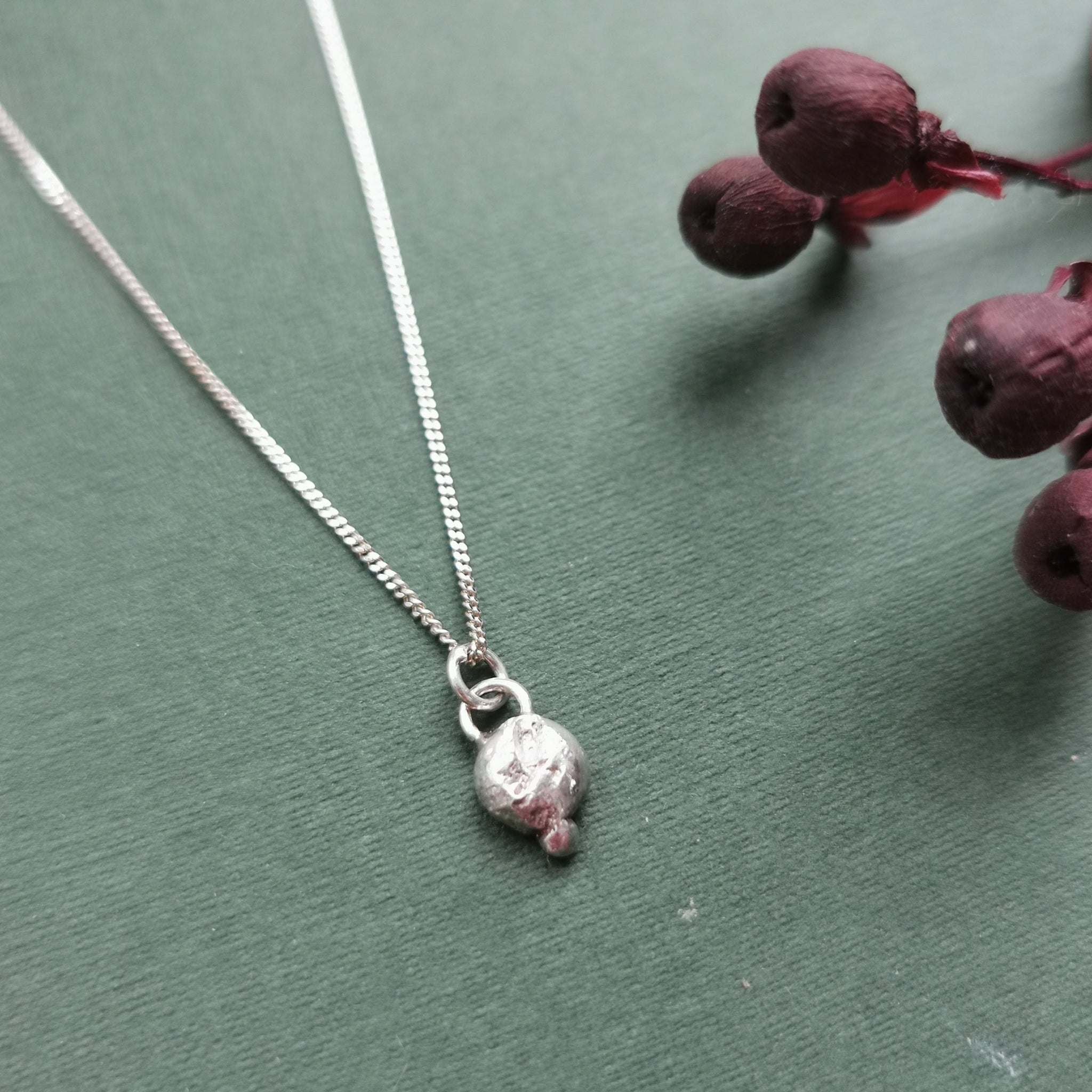 Tiny Organic Nugget Necklace