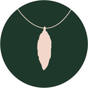illustration of necklace on green background