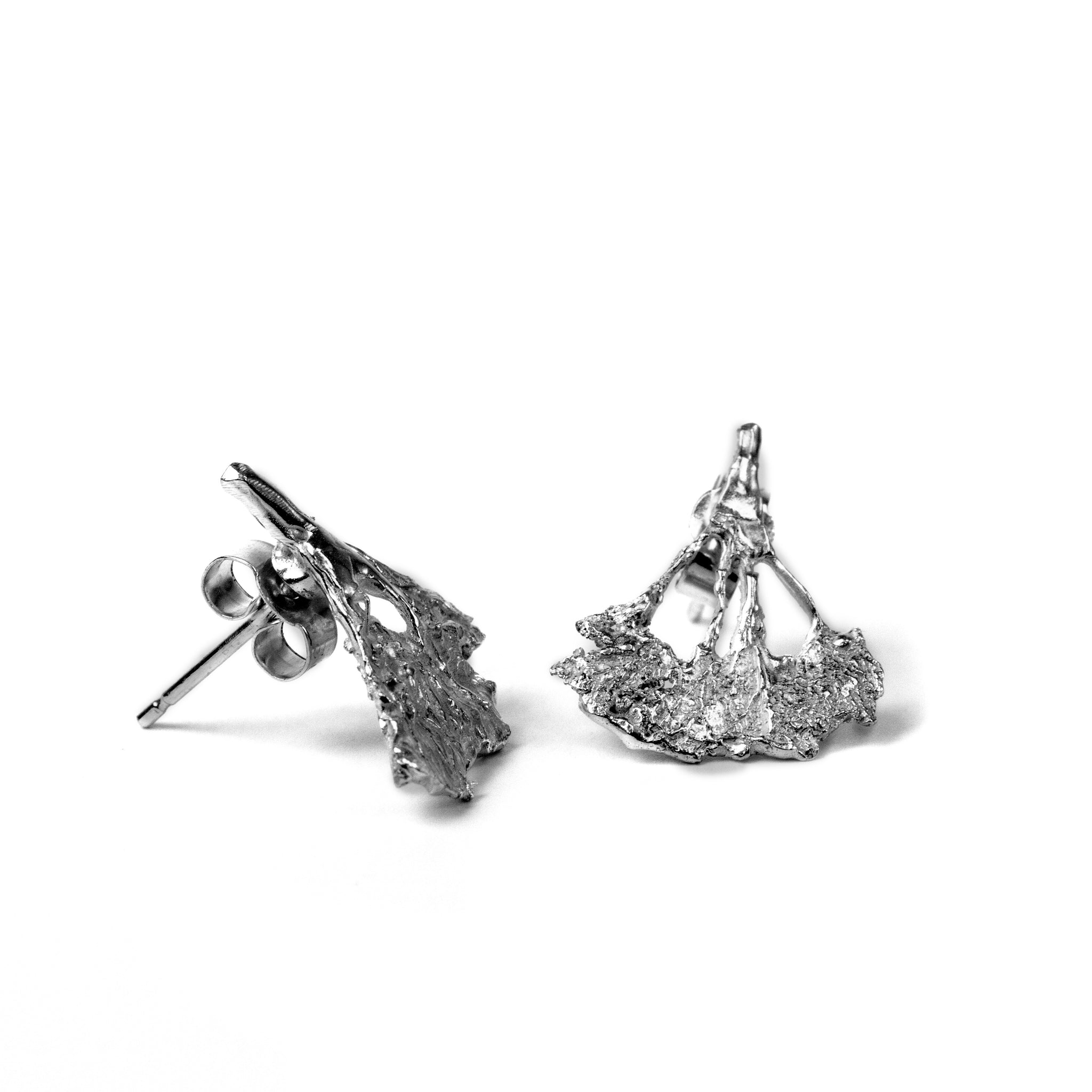  cow parsley oxidised earrings on white background