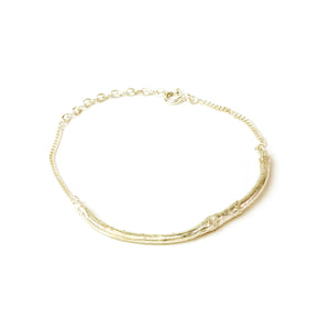 Gold Twig Bracelet on white background