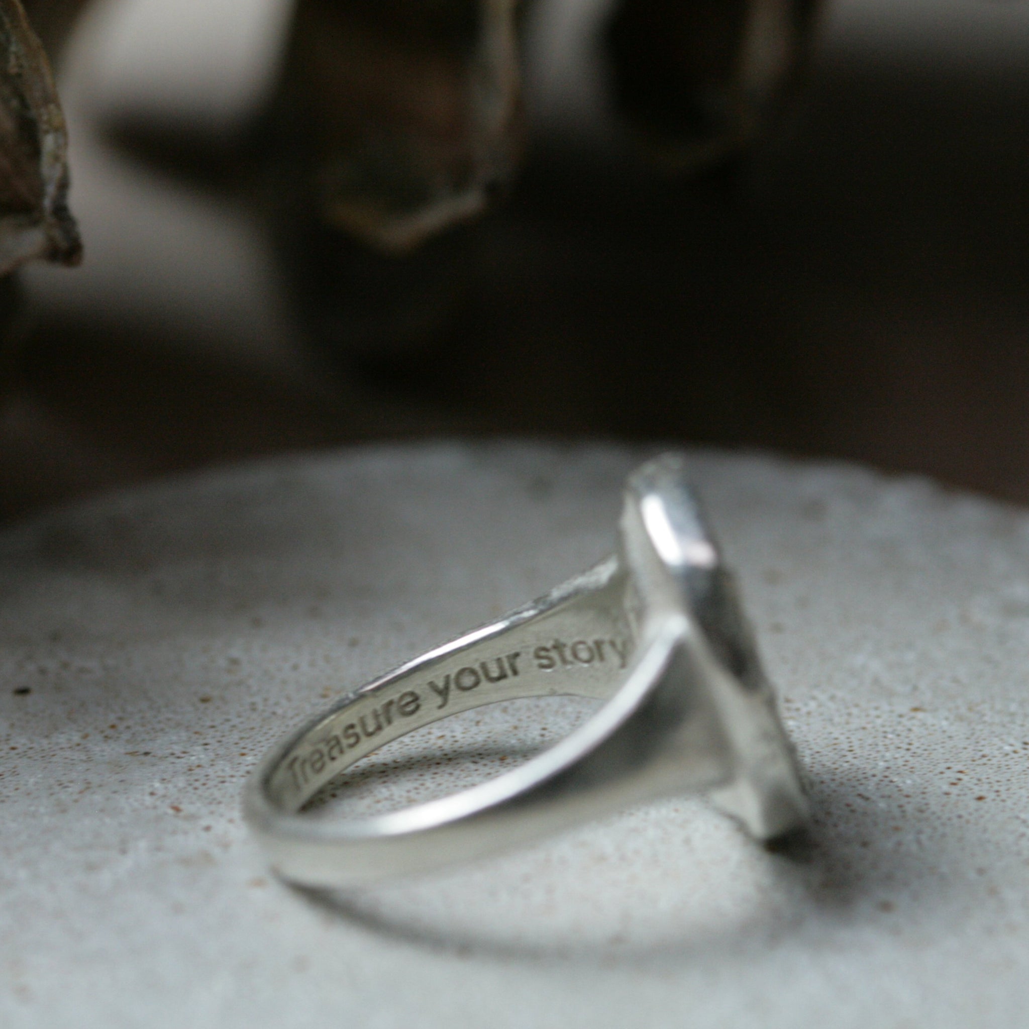 Personalised 'treasure your story ring'