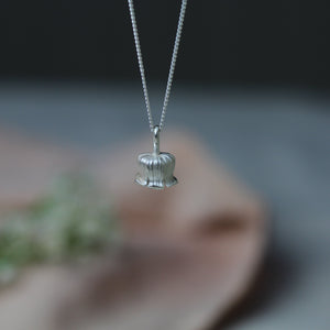 Lilly of the Valley Pendnat necklace in silver flower jewellery